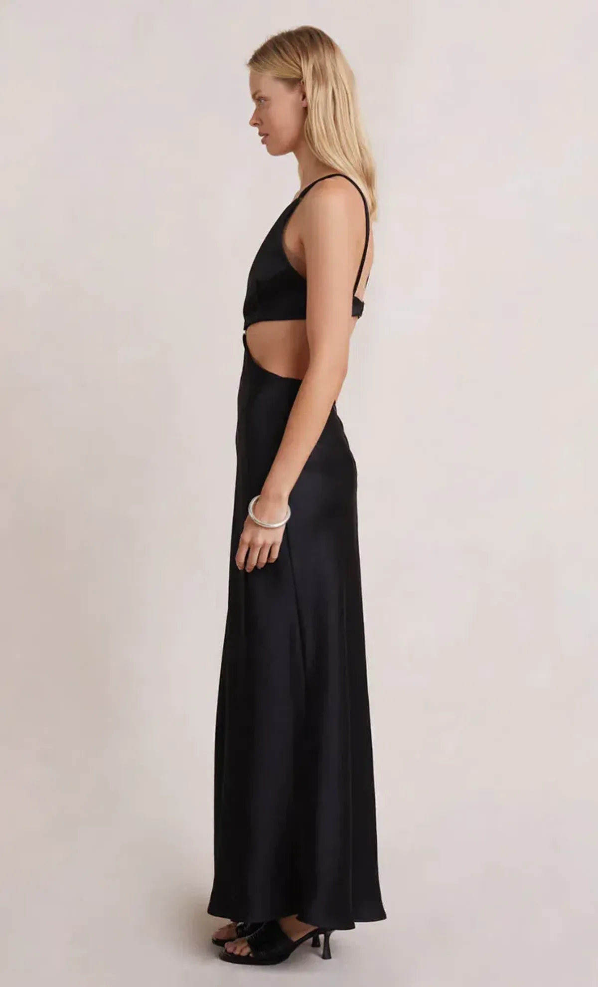 Bec & Bridge Felix V Maxi Dress Black Size AU 8 - Image 2