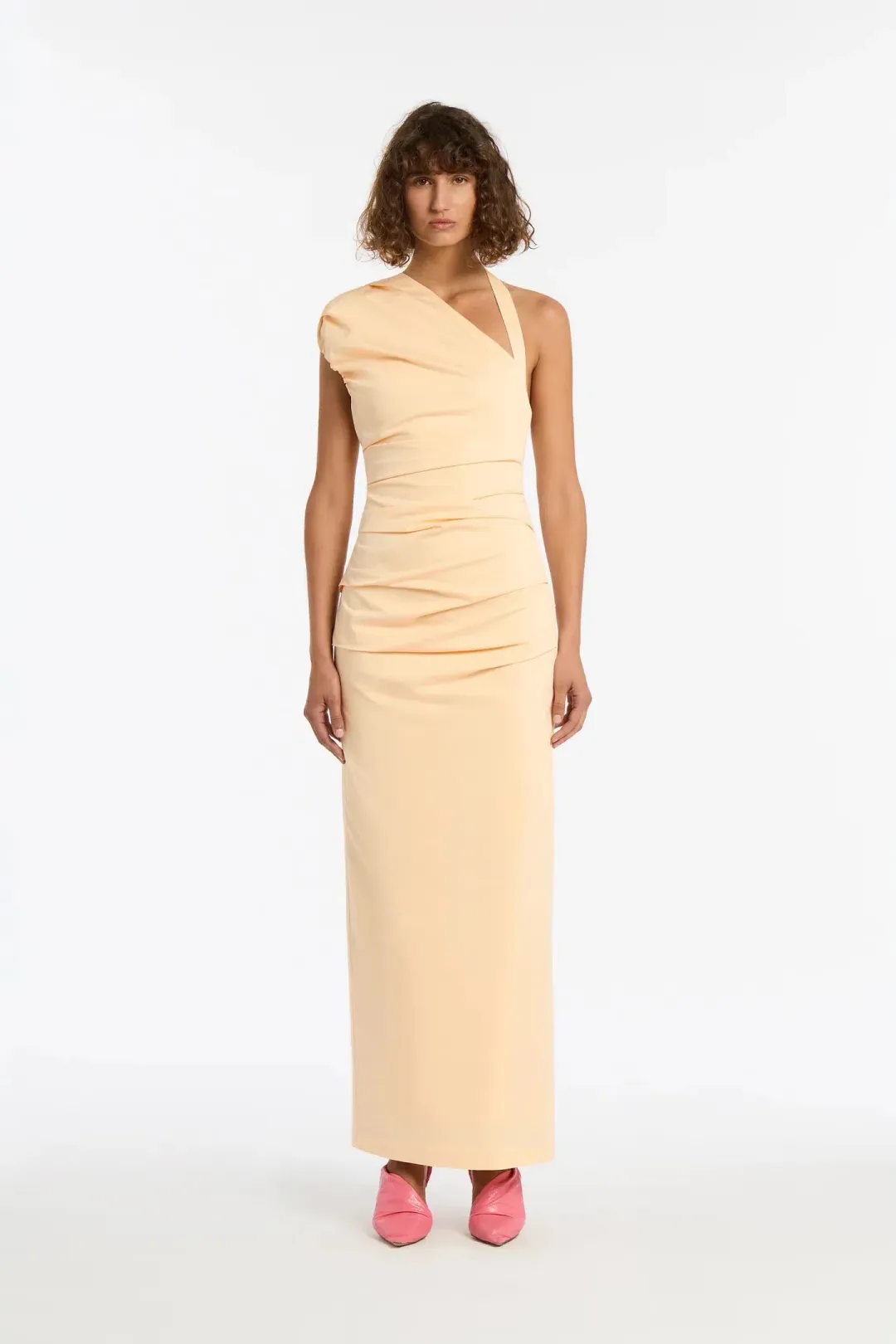 Sir The Label Giacomo Gathered Gown in butter Size 8 / SIZE 1 for rent on The Volte - main image