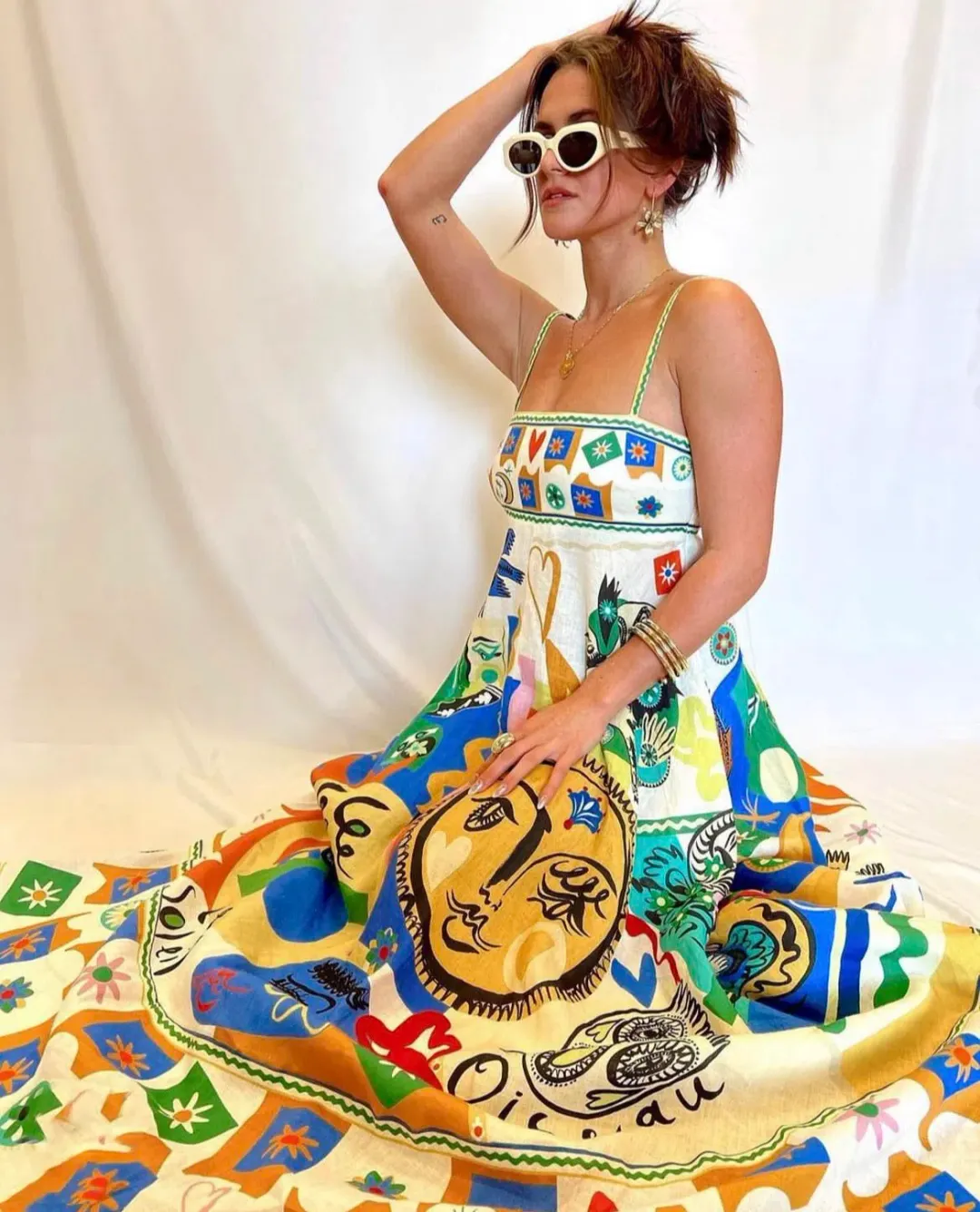 Alemais Soleil Sundress Multi-colored Size AU 12 for rent on The Volte - main image