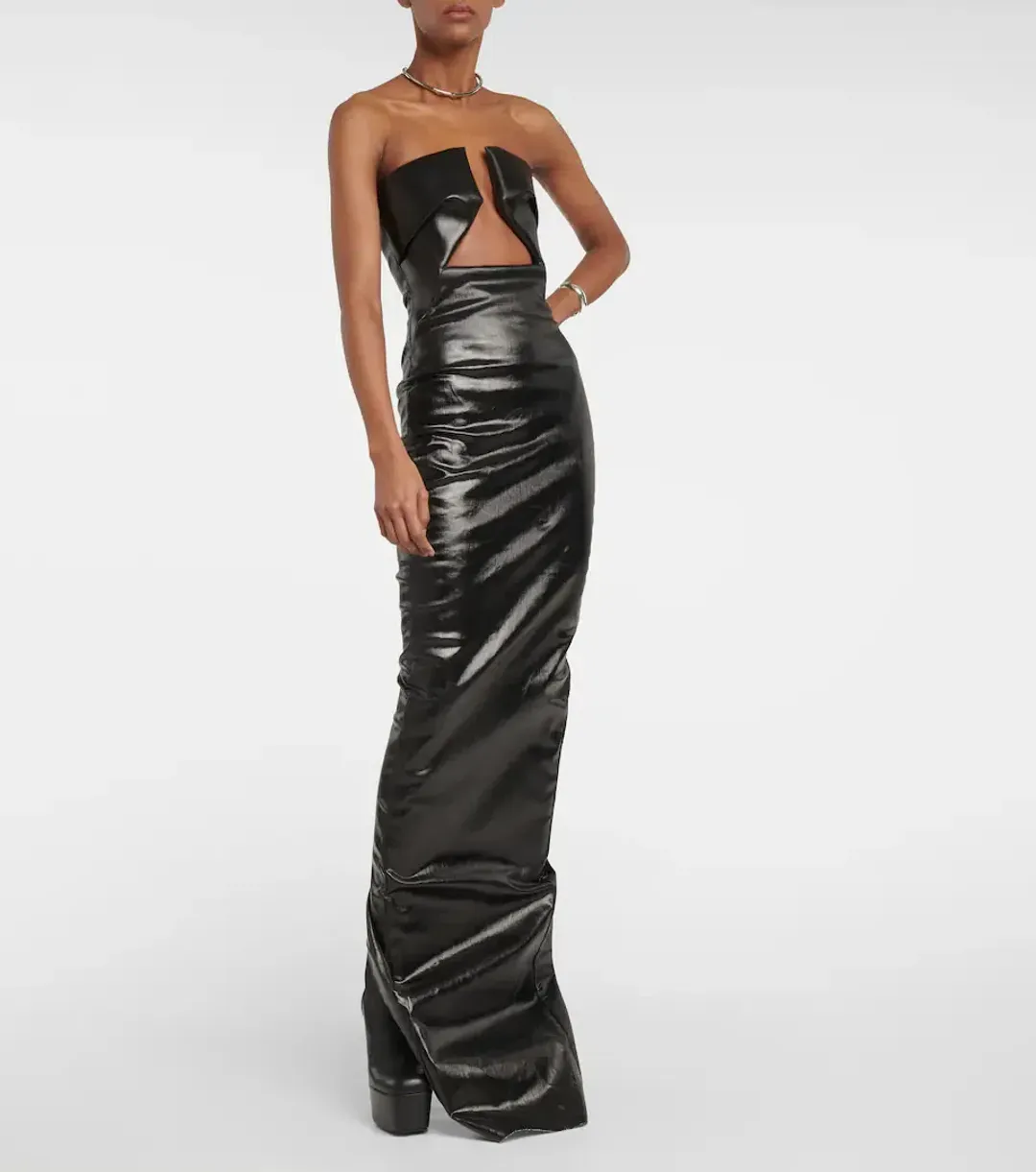 Rick Owens Prong Dress Black Size 10 for rent on The Volte - main image