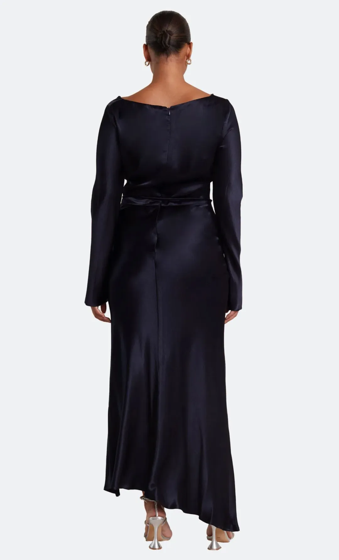 Bec & Bridge Moon Dance Long Sleeve Cowl Navy Dress Size 18 for rent on The Volte - main image