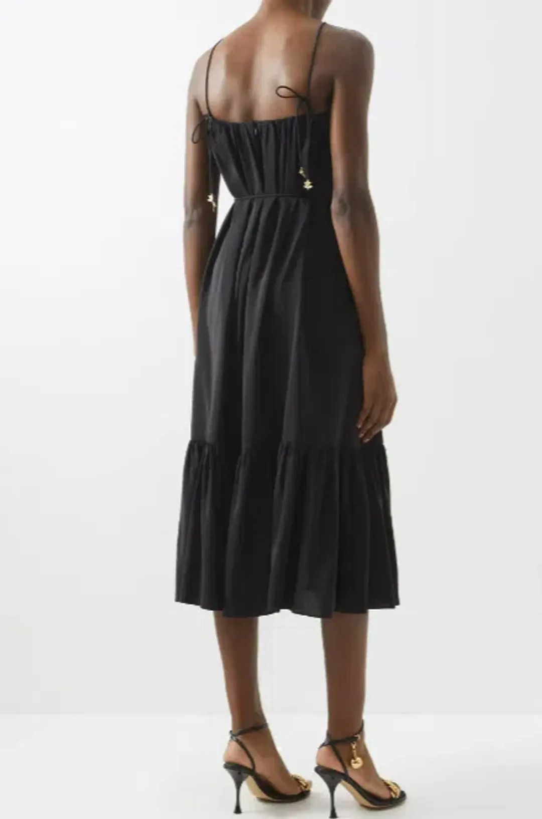 Zimmermann High Tide Halterneck Silk Midi Dress Black Size 2 / Au 12 for rent on The Volte - main image