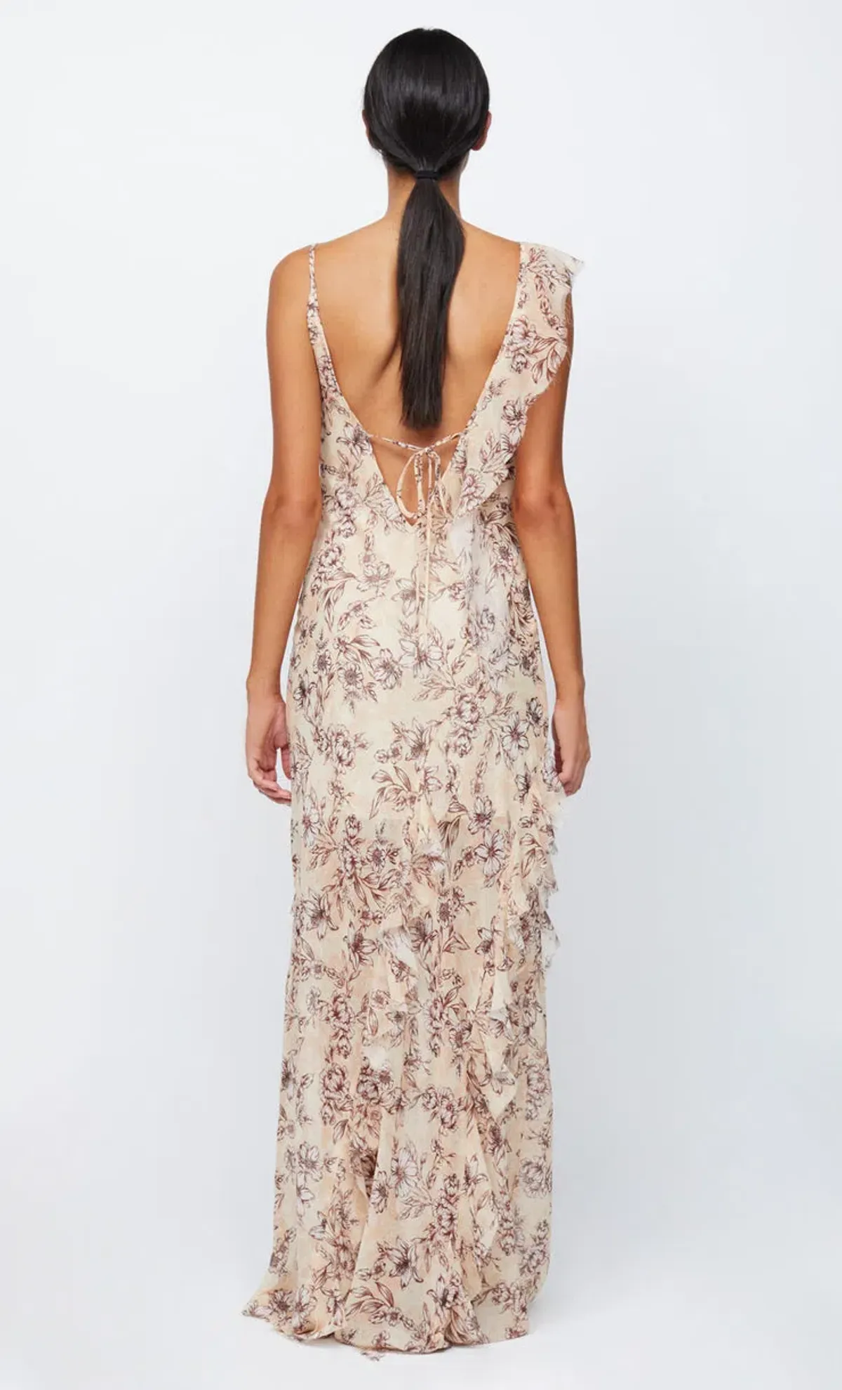 Bec & Bridge Courtney Frill Maxi Dress In Florence Floral Size 8 - Image 2