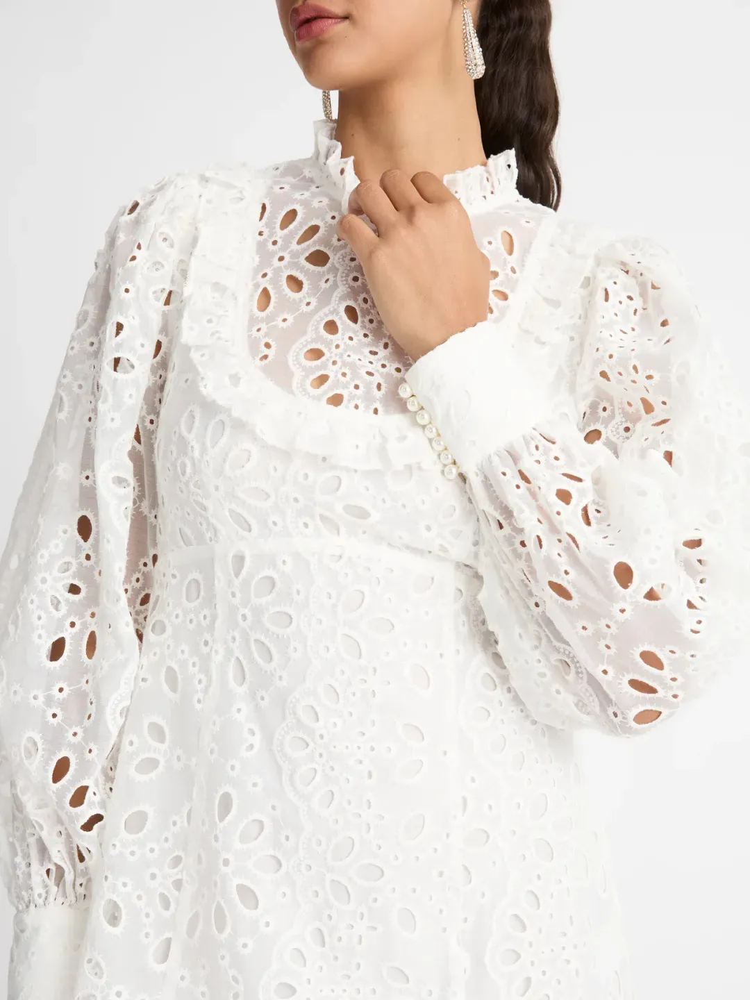 Sheike Sienna Lace Dress White Size AU 14  for rent on The Volte - main image