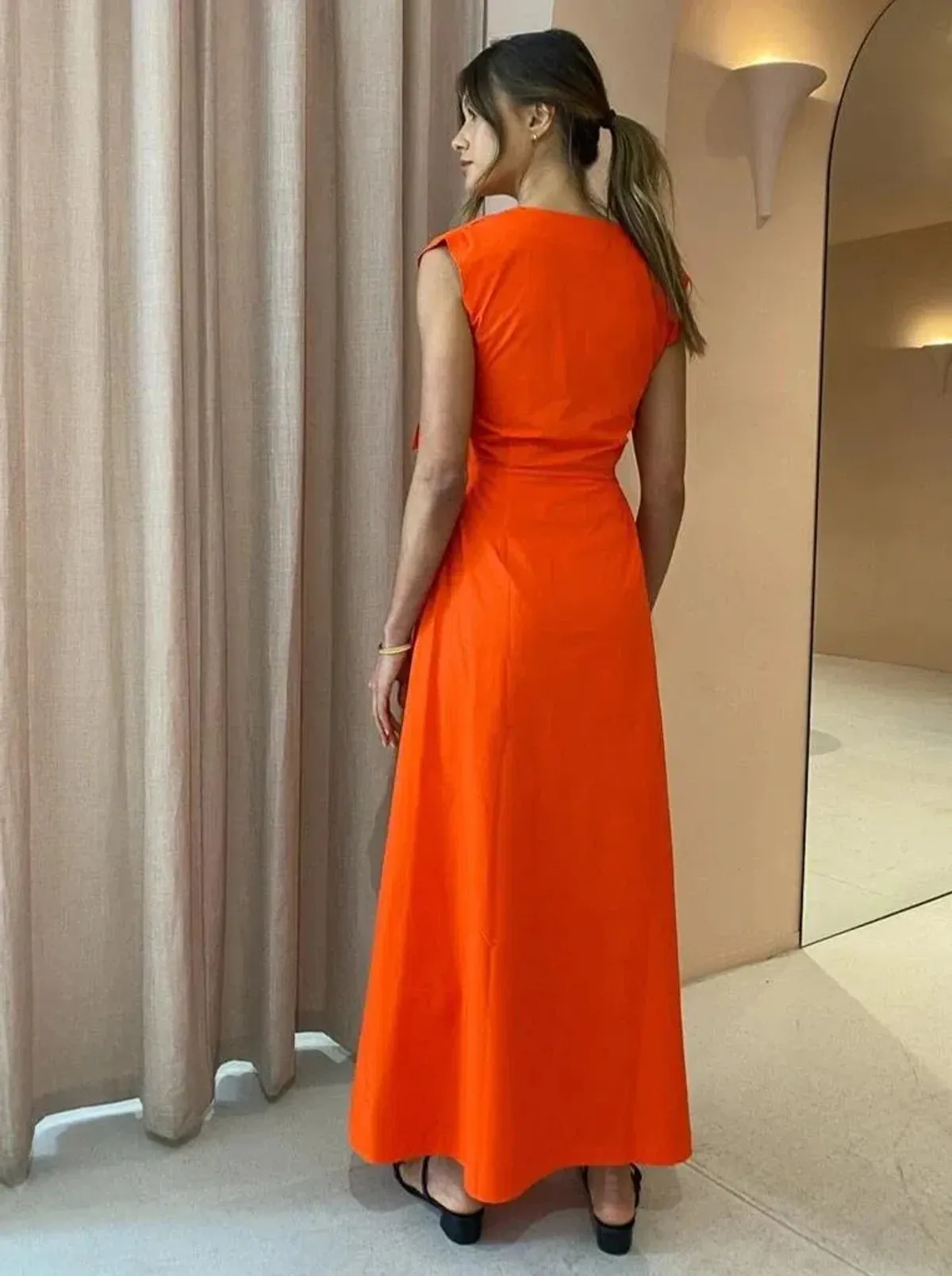 Sir The Label Anja Tie Midi Dress Red Size 0 / AU 6  - Image 3