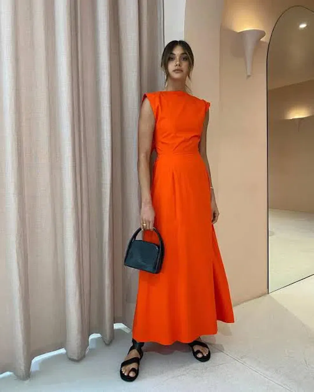 Sir The Label Anja Tie Midi Dress Red Size 0 / AU 6  for rent on The Volte - main image