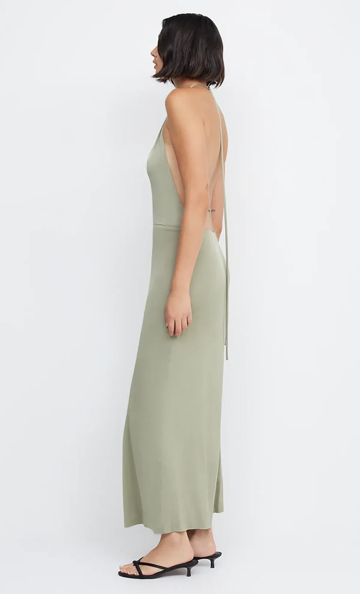 Bec & Bridge Ariel Halter Maxi Dress Green Size 8 - Image 2