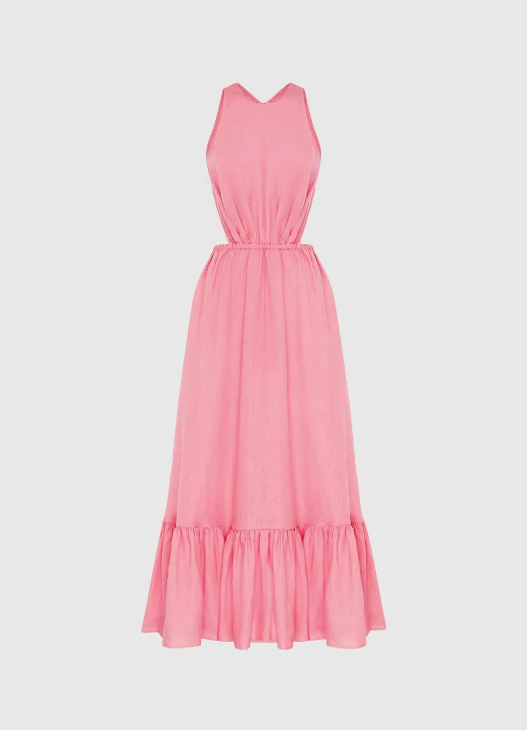 Leo Lin Flamingo Cut Out Dress Pink Size 10 for rent on The Volte - main image