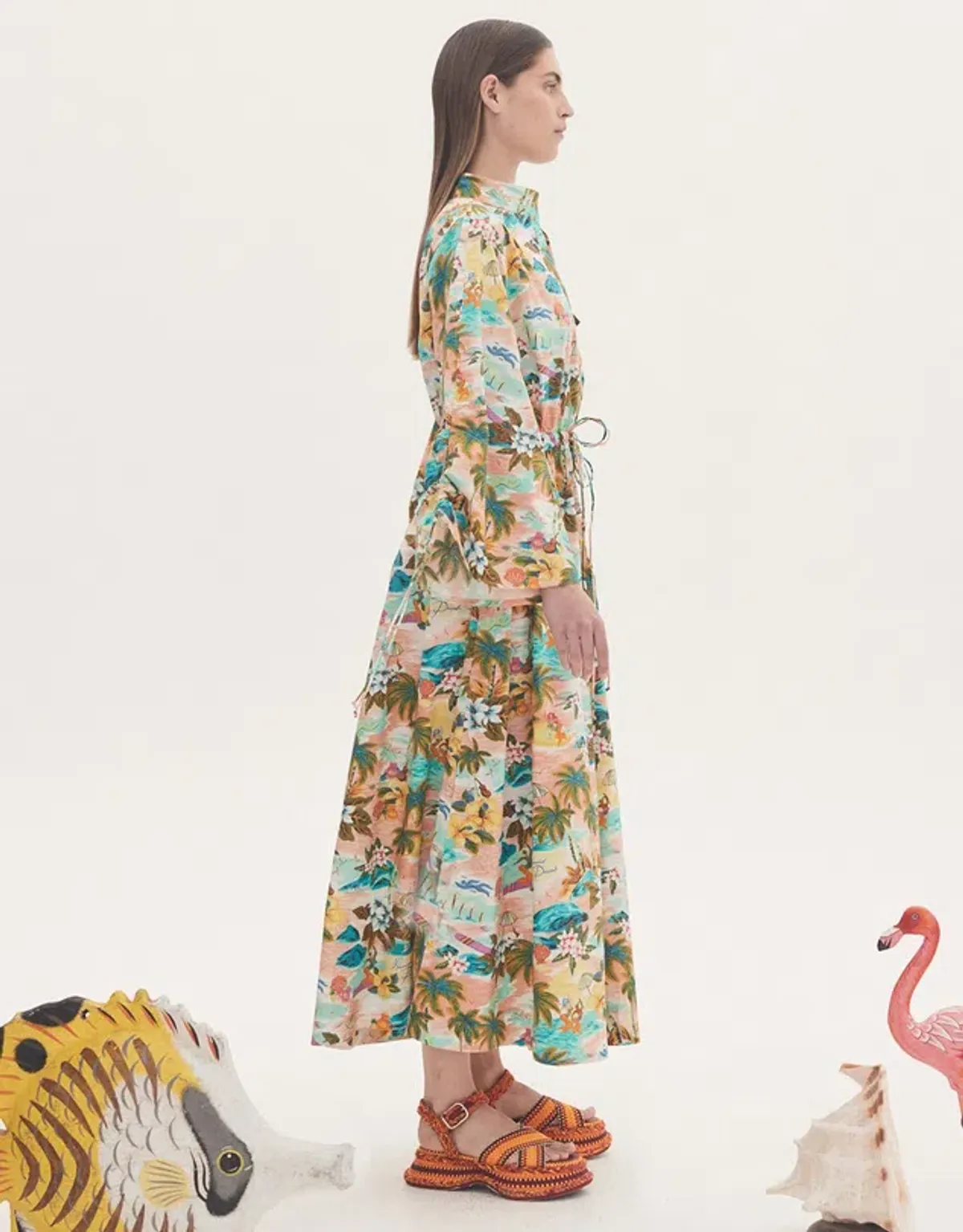 Alemais Mermaid Point Midi Dress Multi-colored Size AU 10 - Image 3