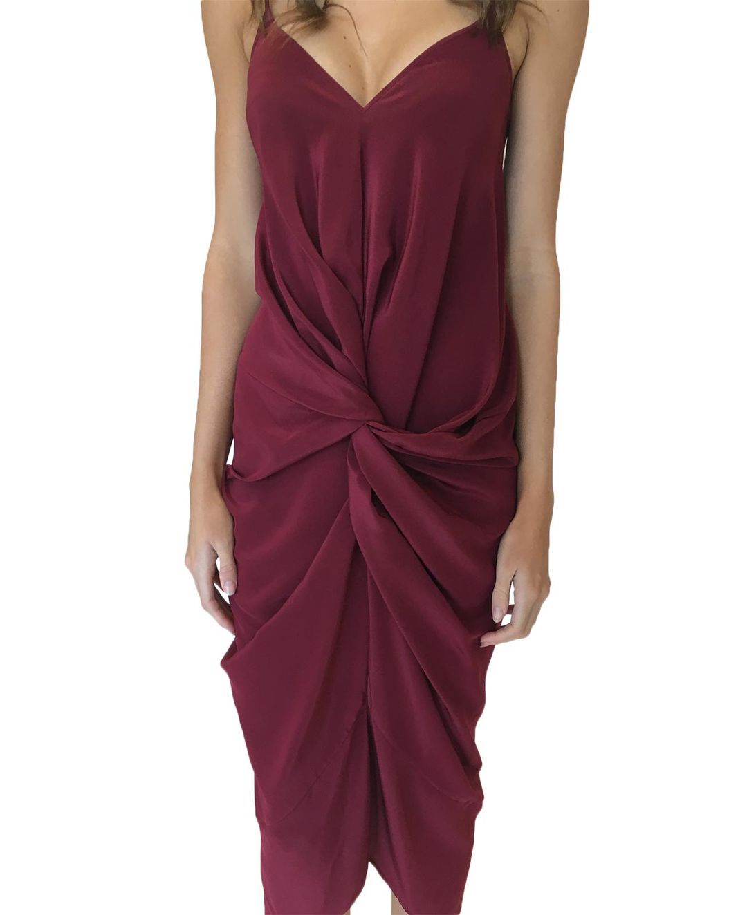 One Fell Swoop Elana Slip Dress Short Burgandy for rent on The Volte - main image