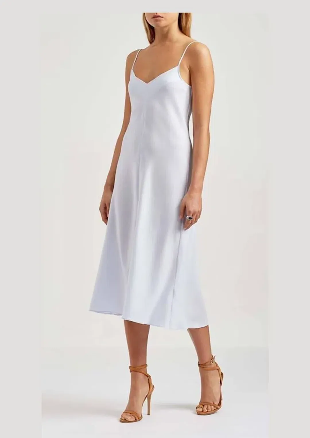 Scanlan and Theodore Silk Slip Dress Powder Blue Size 10 for rent on The Volte - main image