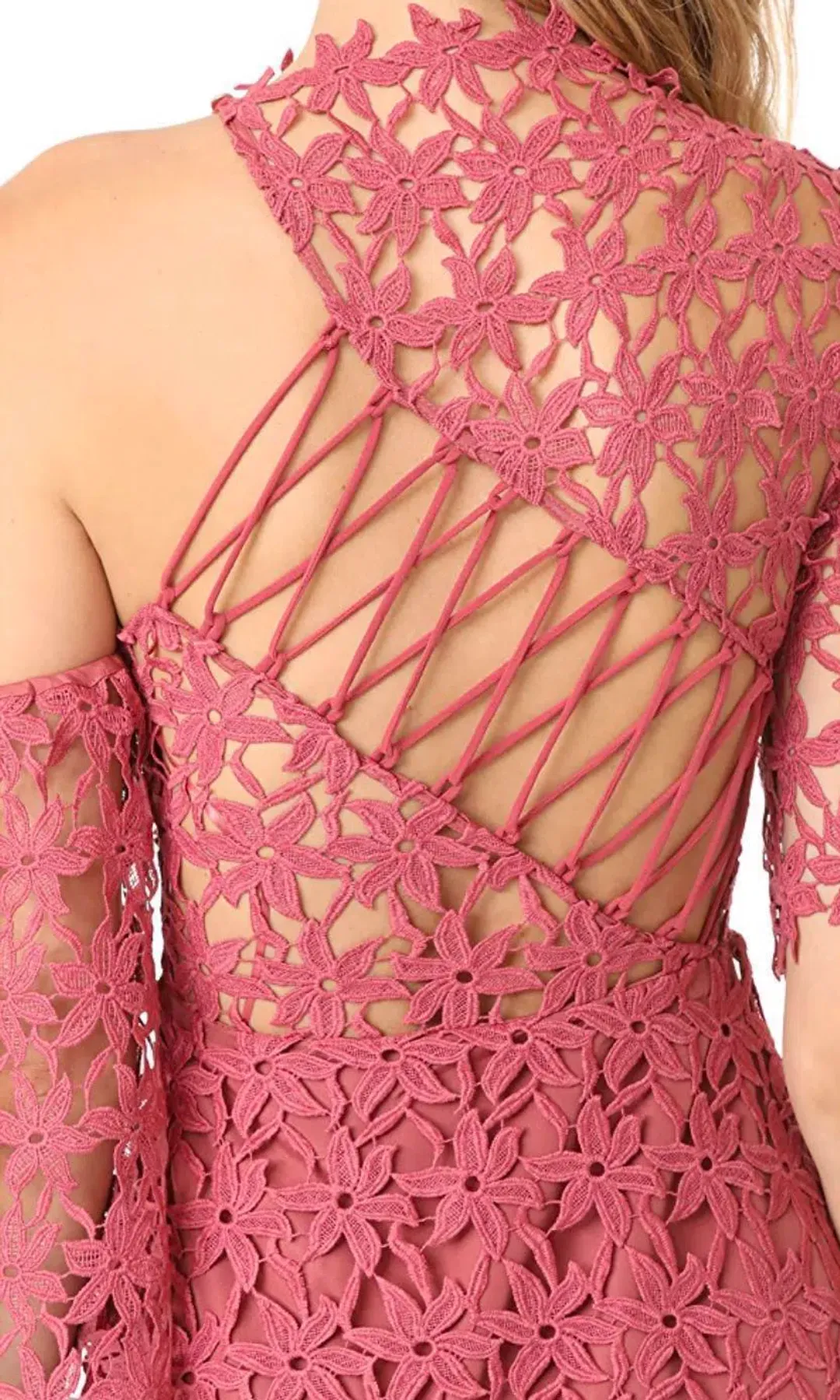 Keepsake Stay Close Mini Dress in Paprika Pink Size M / Au 10 for rent on The Volte - main image