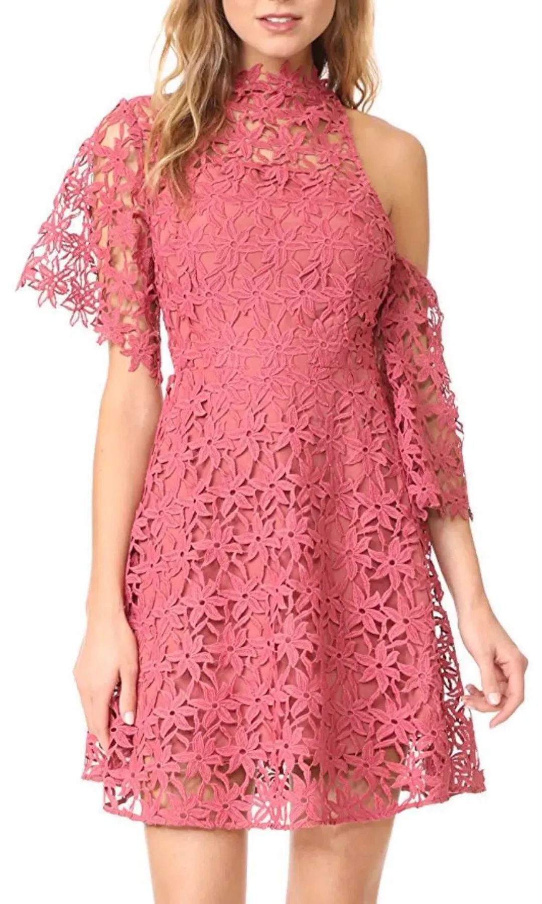 Keepsake Stay Close Mini Dress in Paprika Pink Size M / Au 10 for rent on The Volte - main image