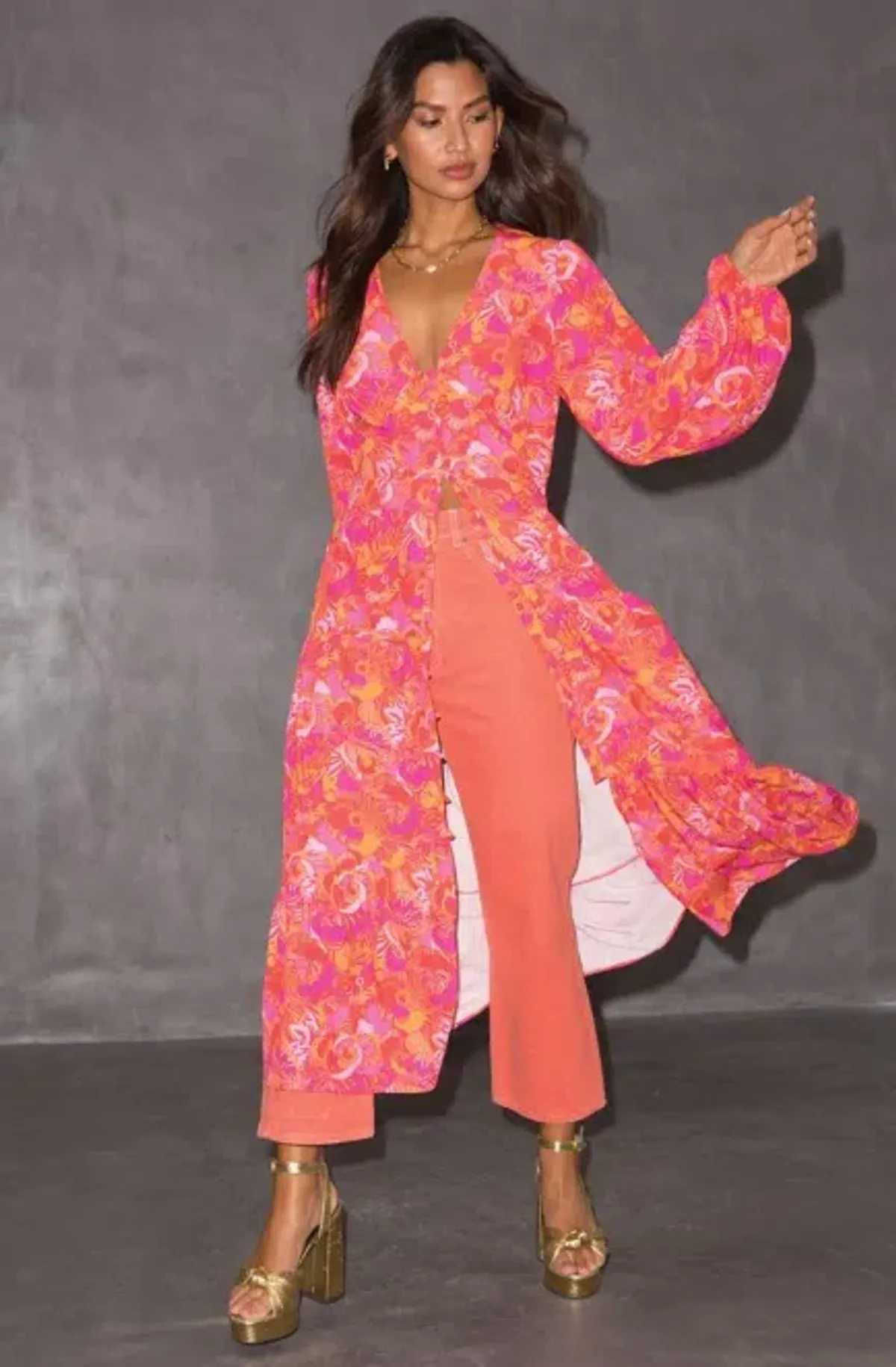 Never Fully Dressed Vibrant Floral Violet Dress Multi-colored Size AU 10 - Image 3