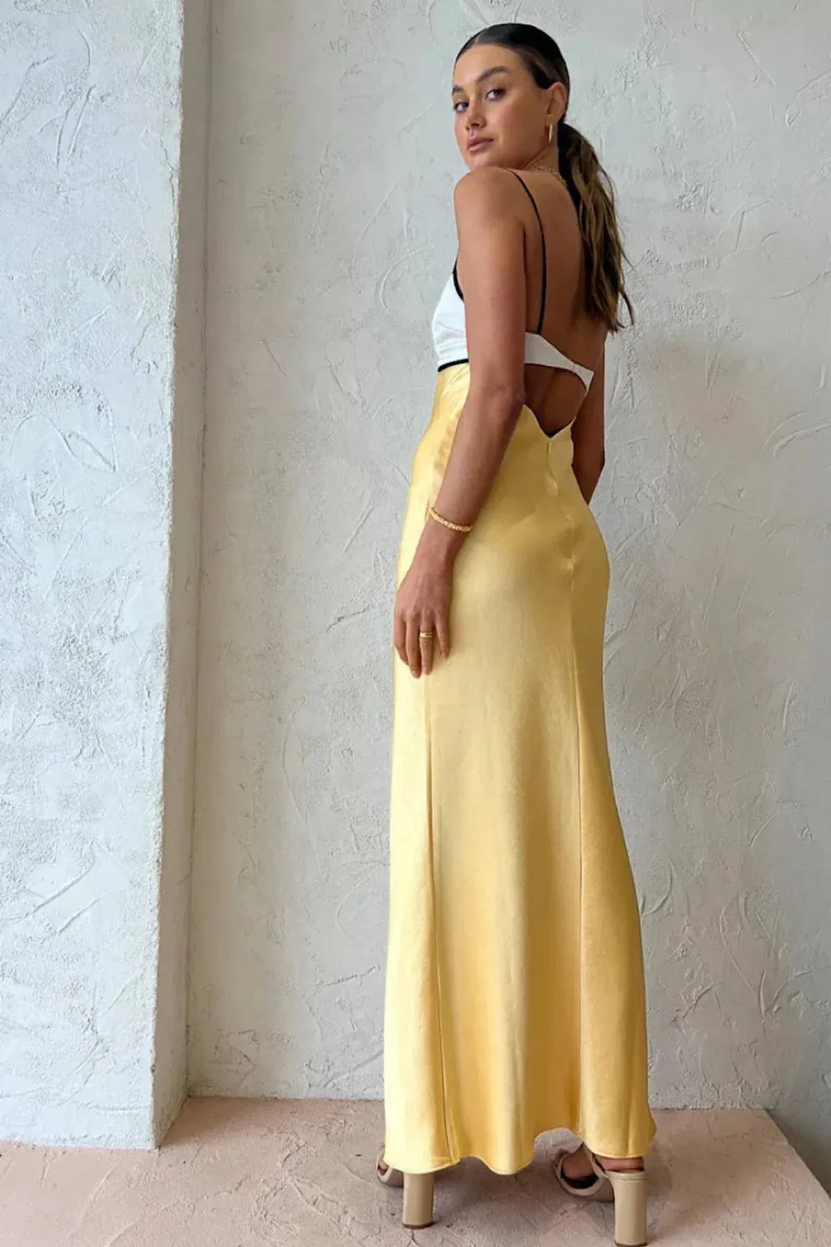 Bec & Bridge Nadia Bustier Maxi Dress Yellow Size AU 6 - Image 2