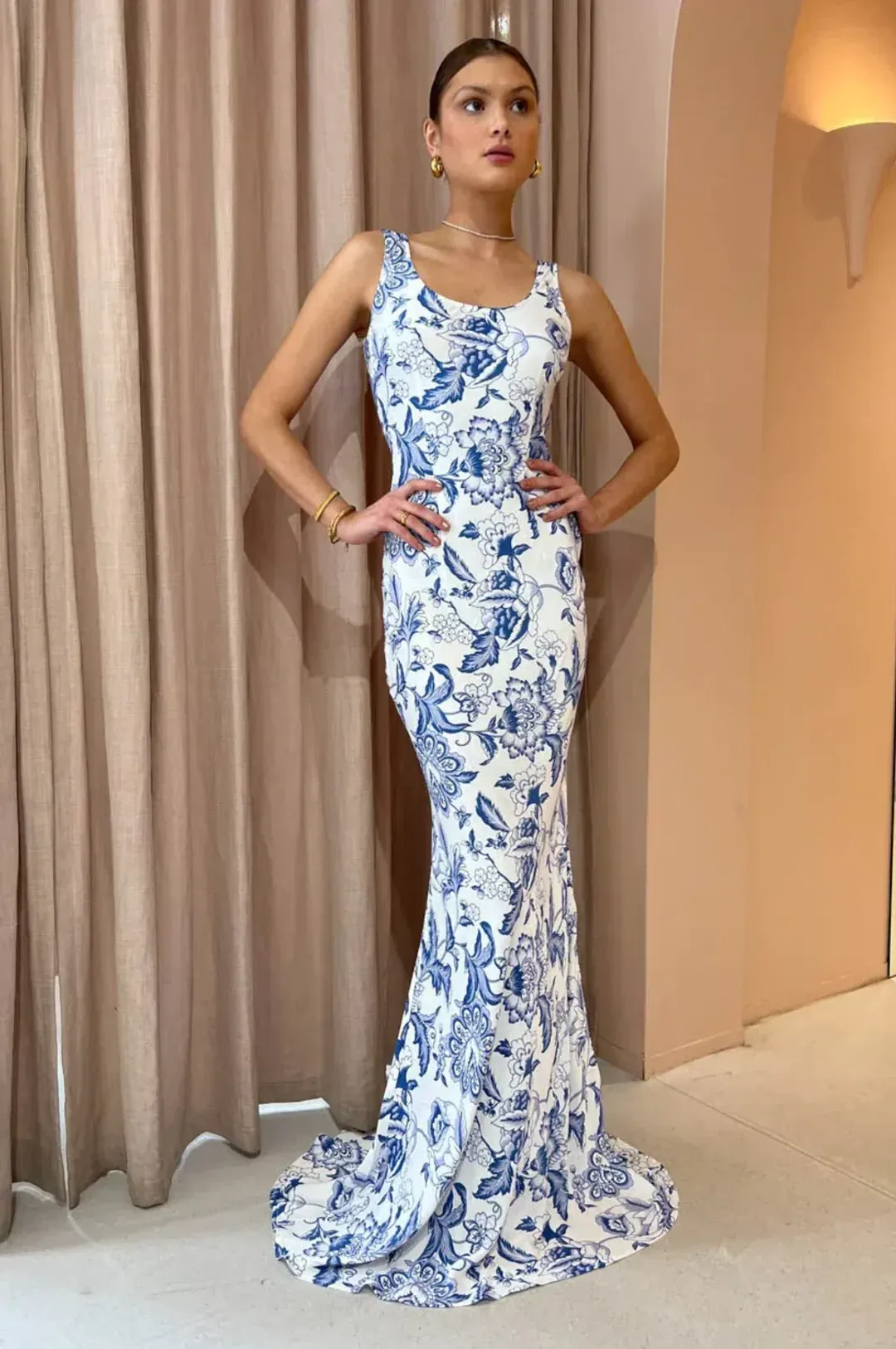 Sonya Moda Isabelle Gown in Paisley Floral Size 10  for rent on The Volte - main image