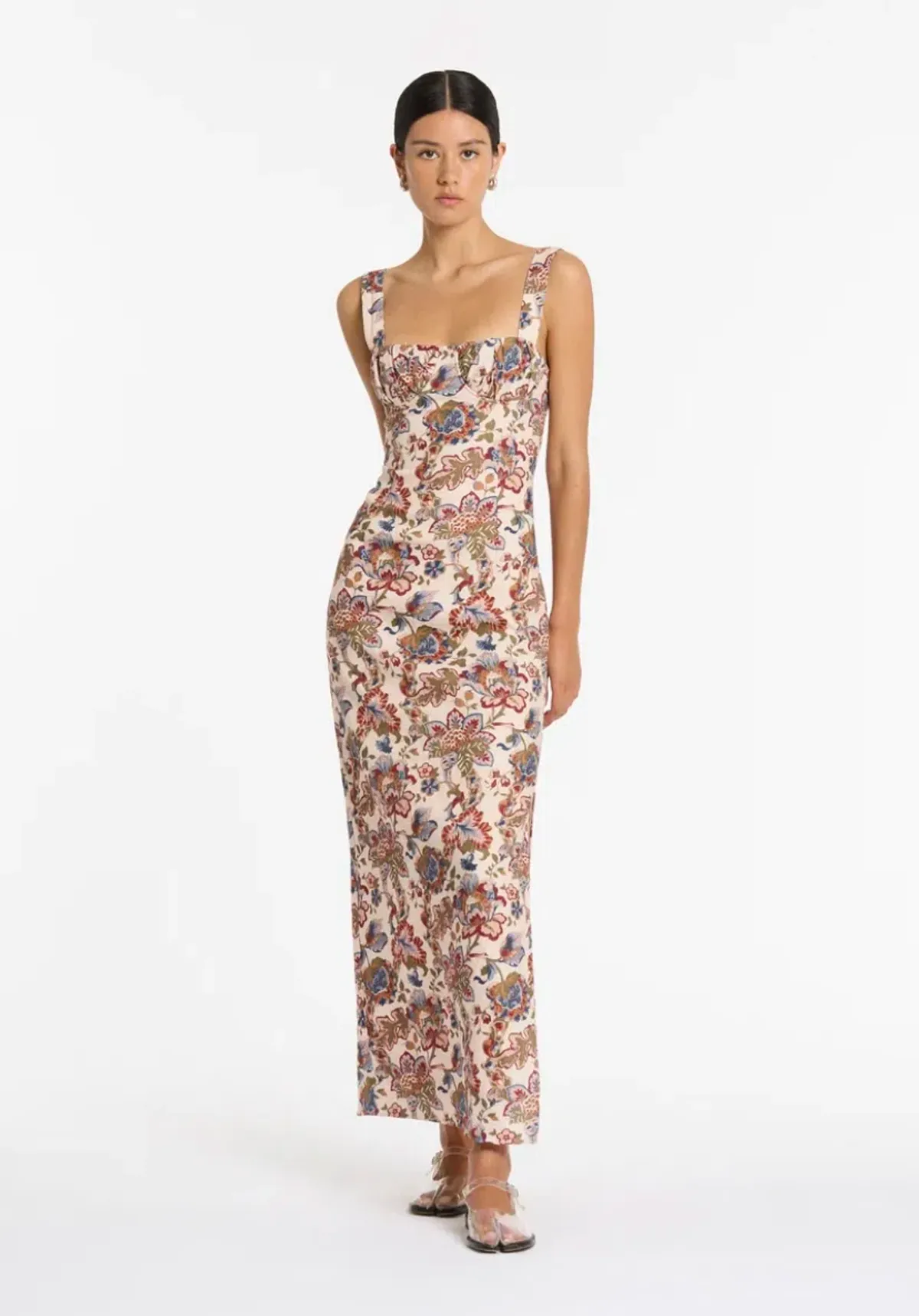 Sir the Label Bettina Midi Dress Floral Size 8 - Image 5