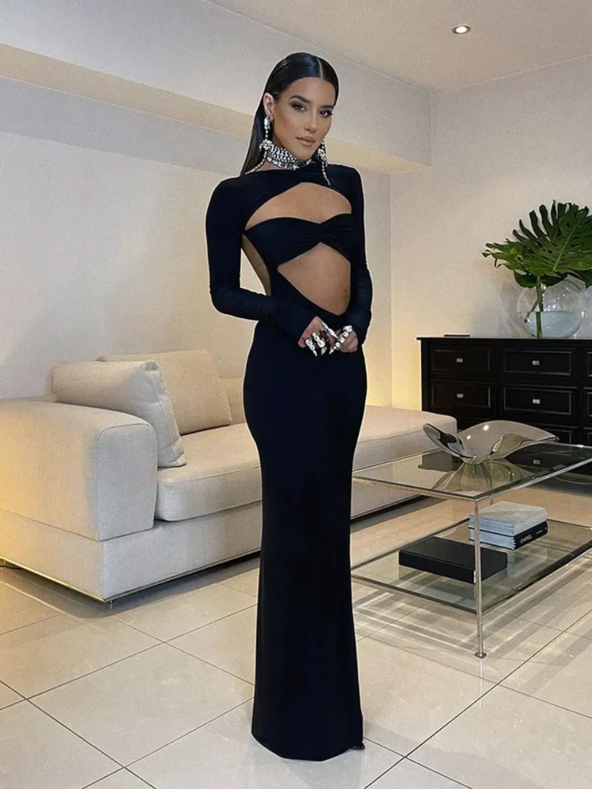 Effie Kats Imani Gown Black Size M / Au 10 - Image 1