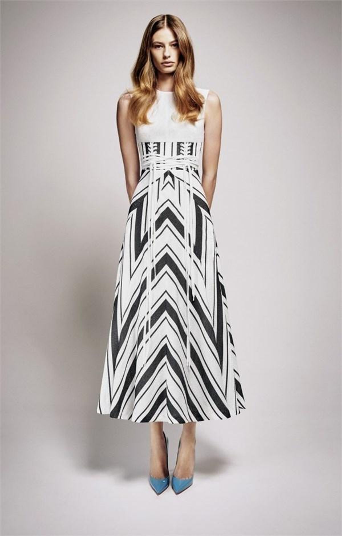 Alex Perry Carter Midi Dress Print Size 8 - Image 1