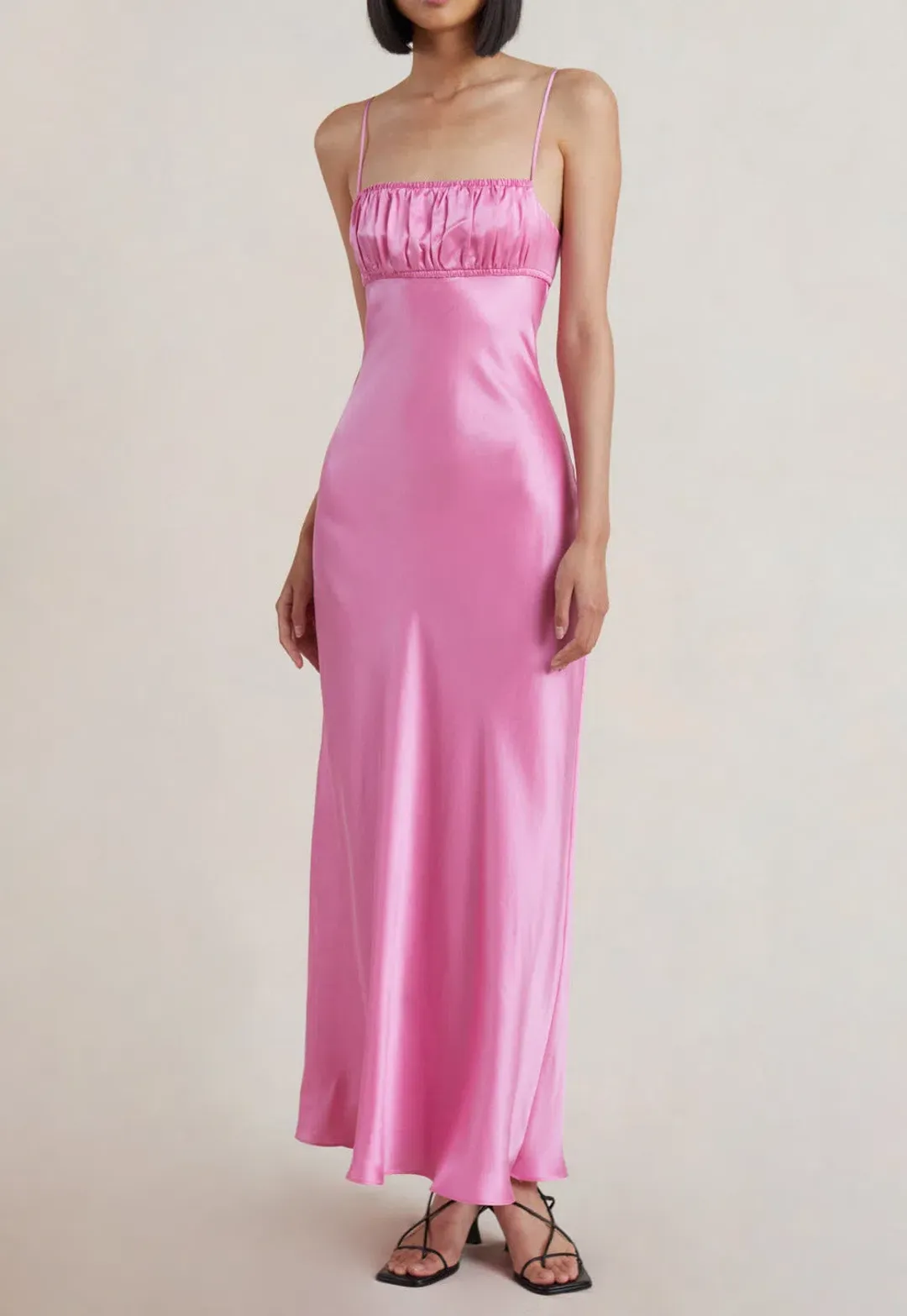 Bec & Bridge Amber Maxi Dress Candy Pink Size 8 for rent on The Volte - main image