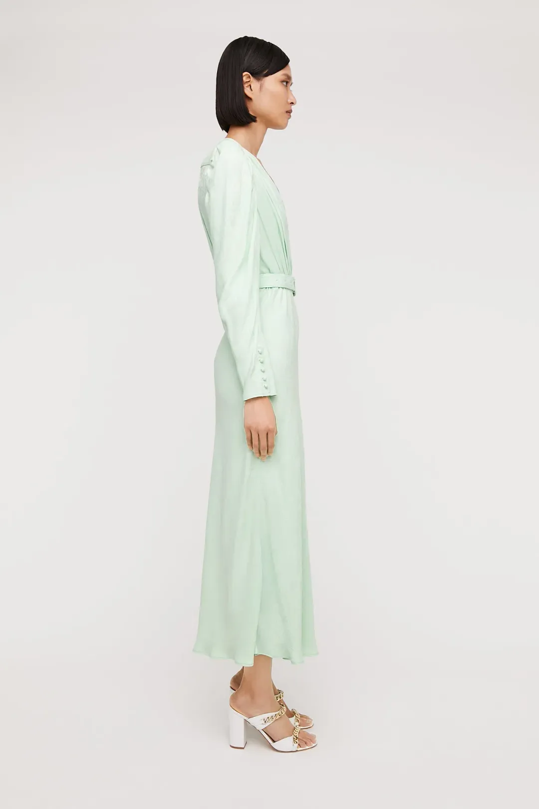 Scanlan Theodore French Jacquard Midi Dress Mint Size 10 for rent on The Volte - main image