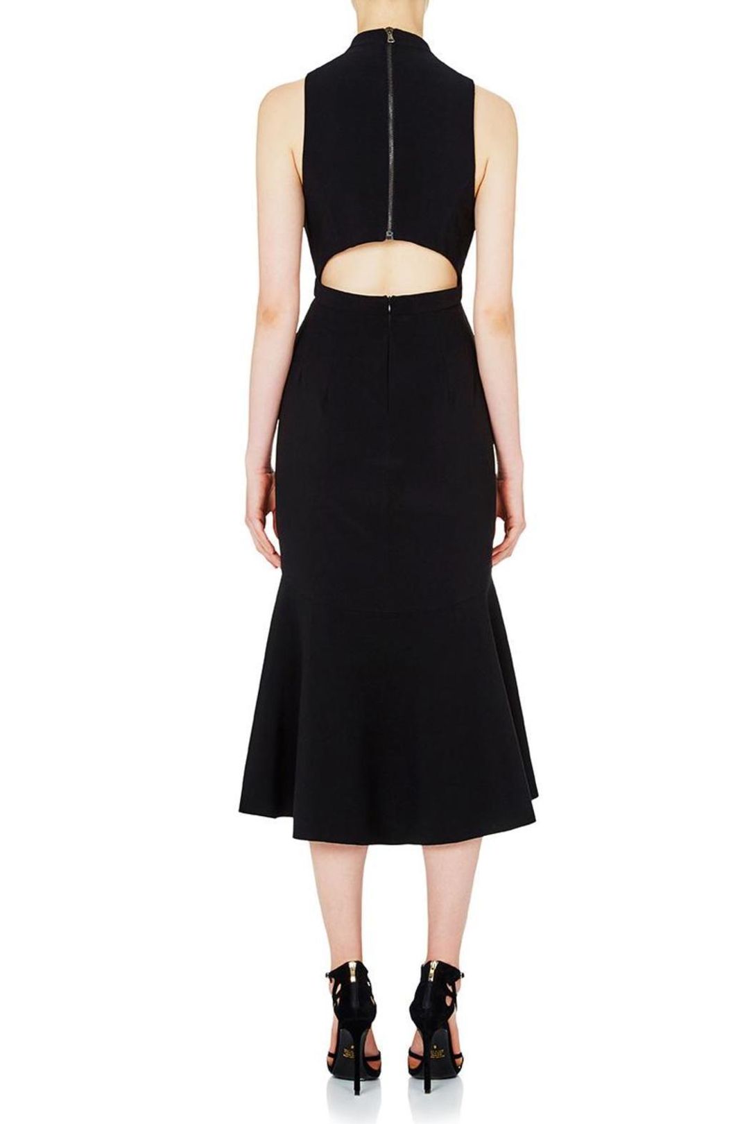 Rebecca Vallance Goldie Deep V Dress for rent on The Volte - main image