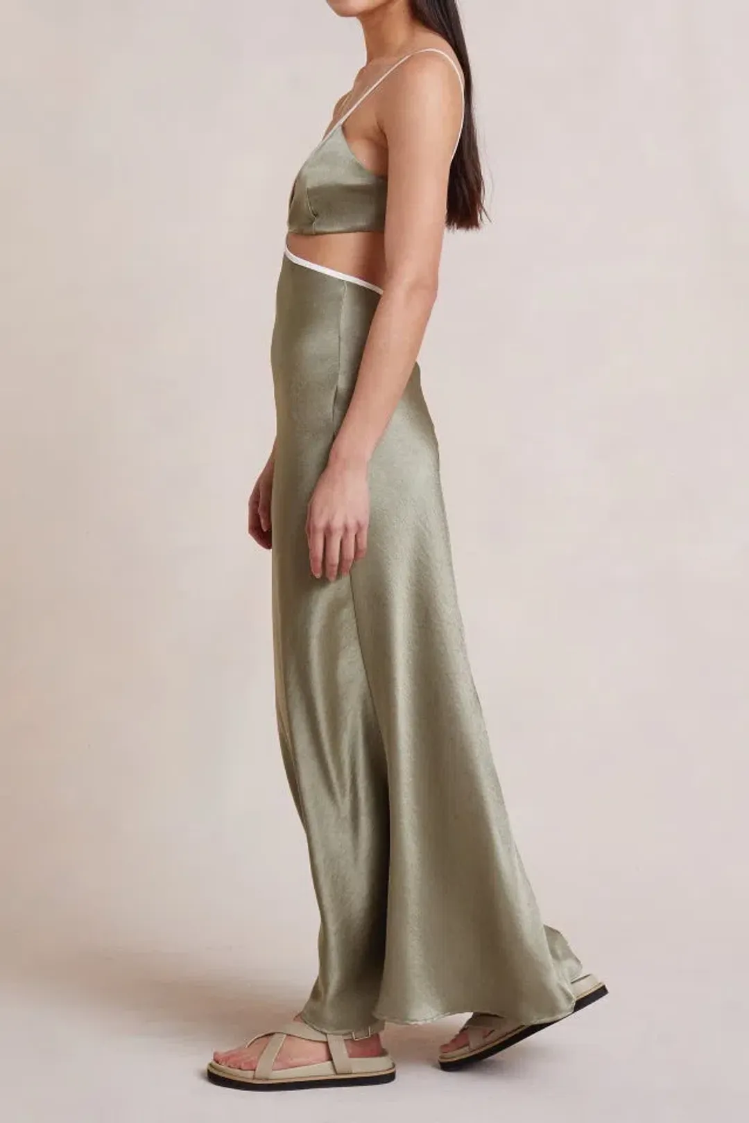 Bec & Bridge Veronique Dress Sage Size 8  for rent on The Volte - main image