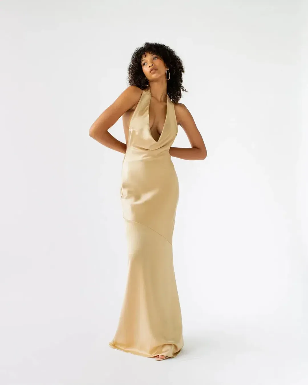 Arcina Ori Daniella Dress Gold Size 8  for rent on The Volte - main image