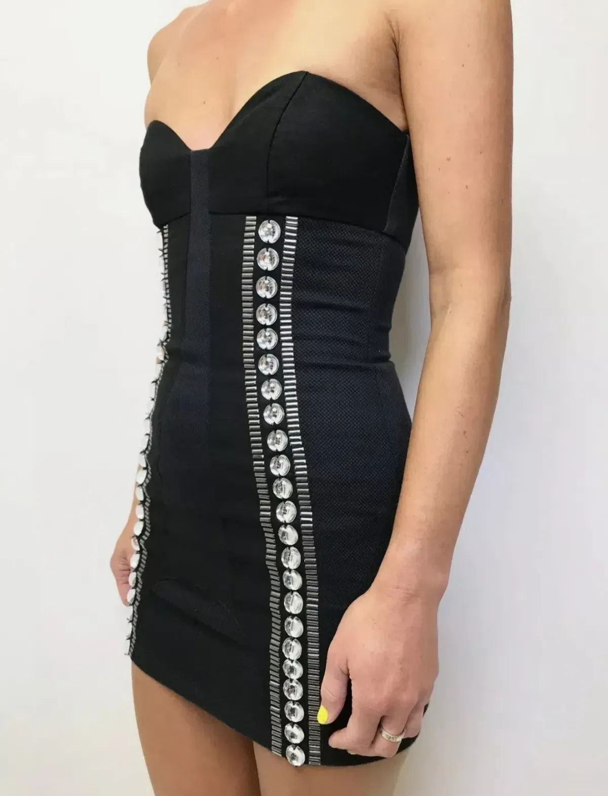 Sass & Bide Underlines Mini Dress Black Size 40 - Image 2