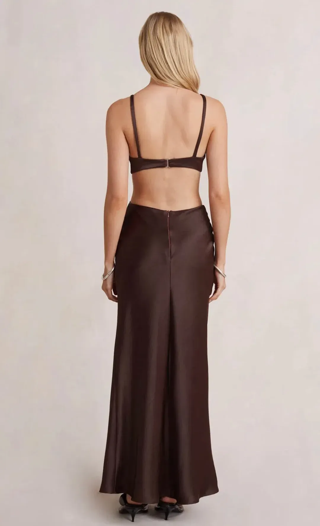Bec & Bridge Felix Maxi Dress Brown Size 6 for rent on The Volte - main image