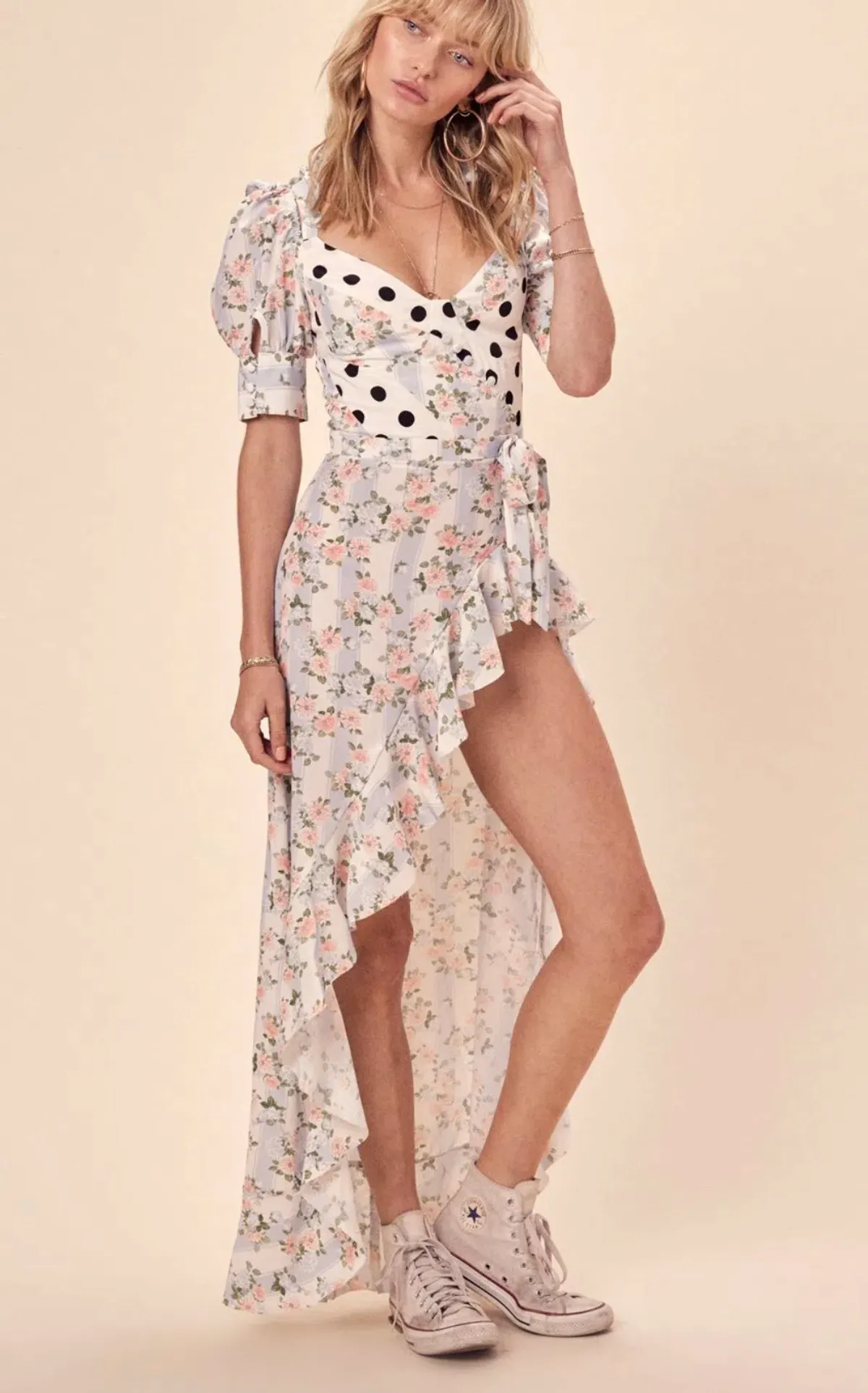 For Love and Lemons Savannah Maxi Dress Multi Print Size 8 - Image 1