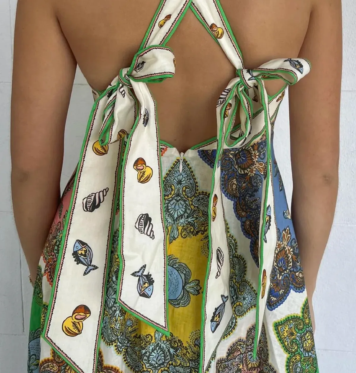 Alemais Trippy Troppo Halter Midi Dress Multicolored Size AU 10 - Image 6