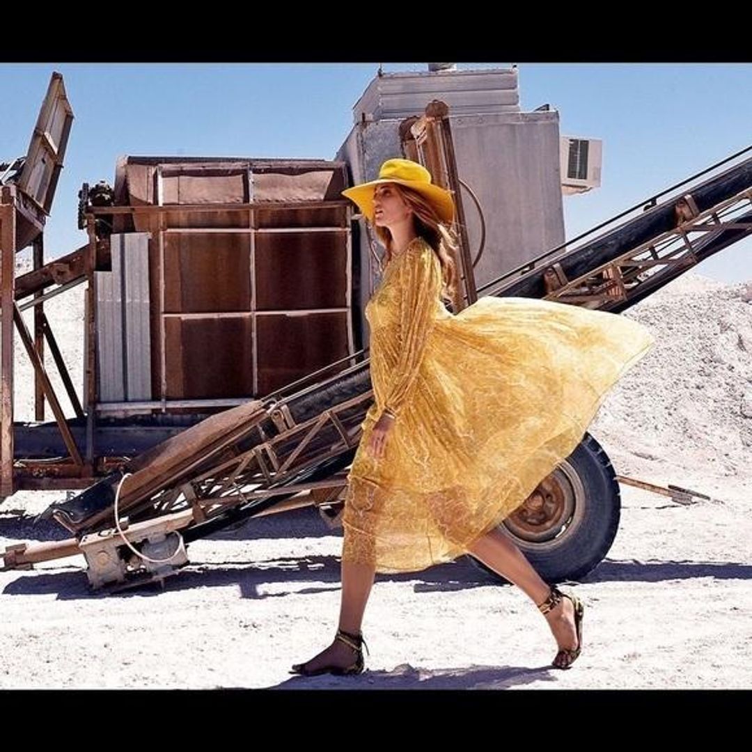 Zimmermann Lumino Paisley Midi Dress Yellow Paisley Size 6 for rent on The Volte - main image