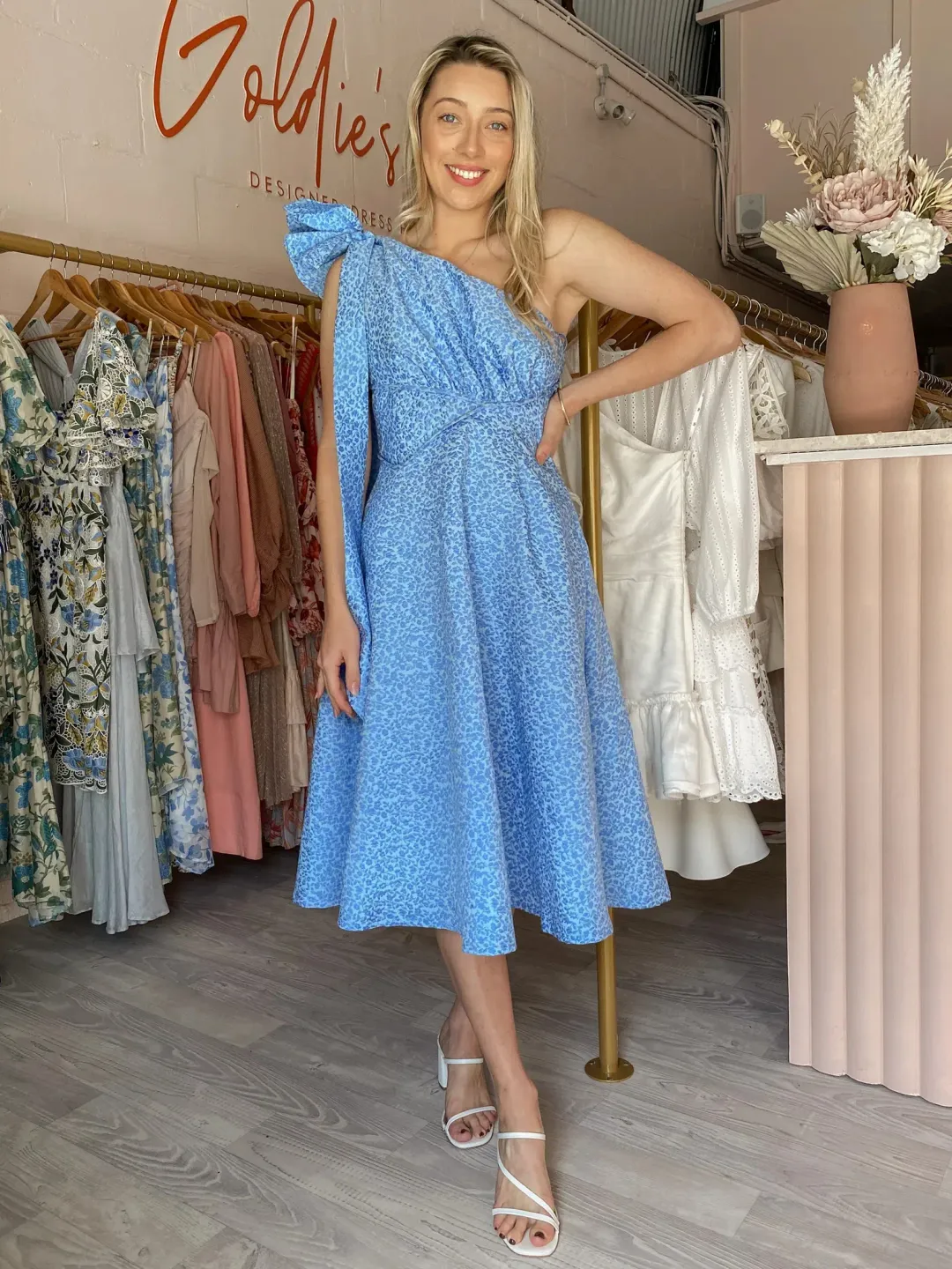 Rachel Gilbert - Emiliano Dress Blue - Size 4 / AU 14  (fits 12 best) for rent on The Volte - main image