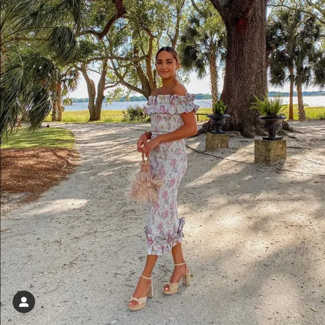 V. Chapman - The Lilac Dress in Floral - Size AU 8 for rent on The Volte - main image