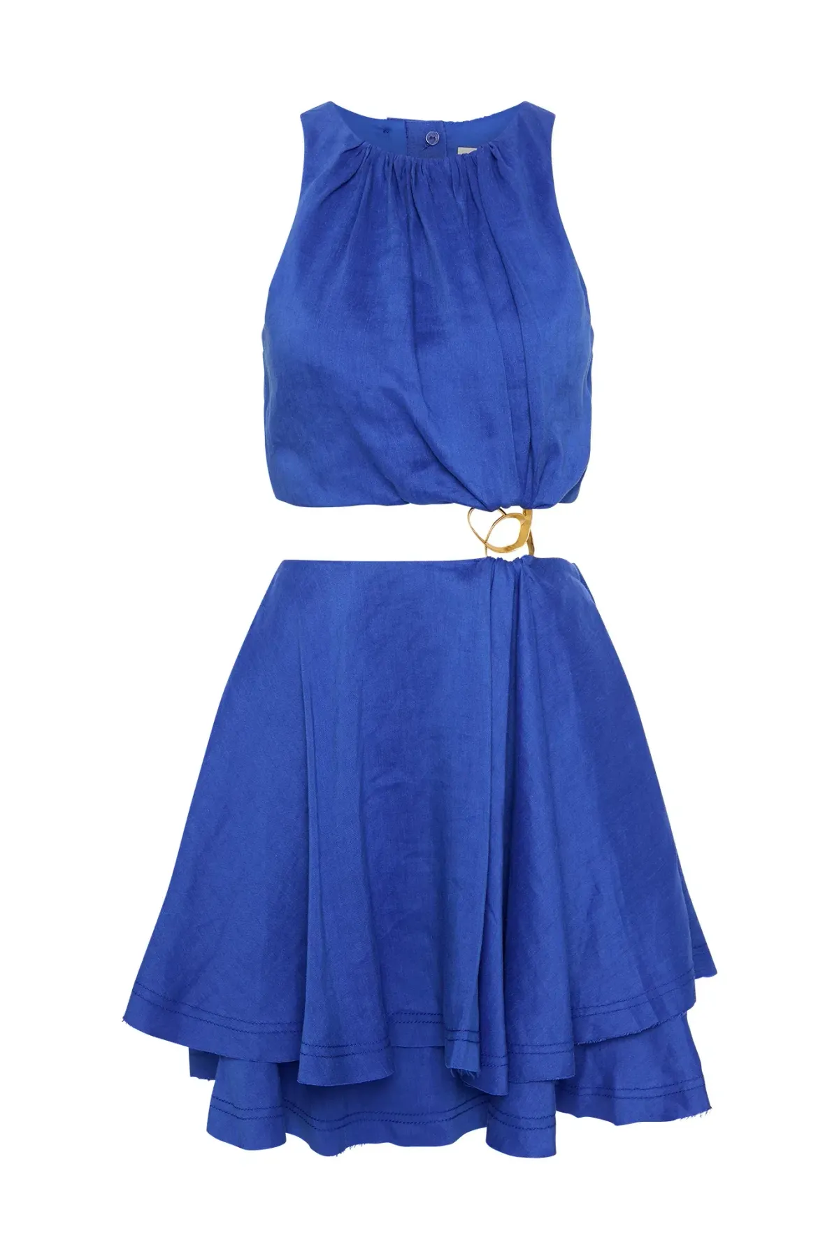 Aje Holt Cut Out Ring Mini Dress Blue Size 10 / M - Image 10