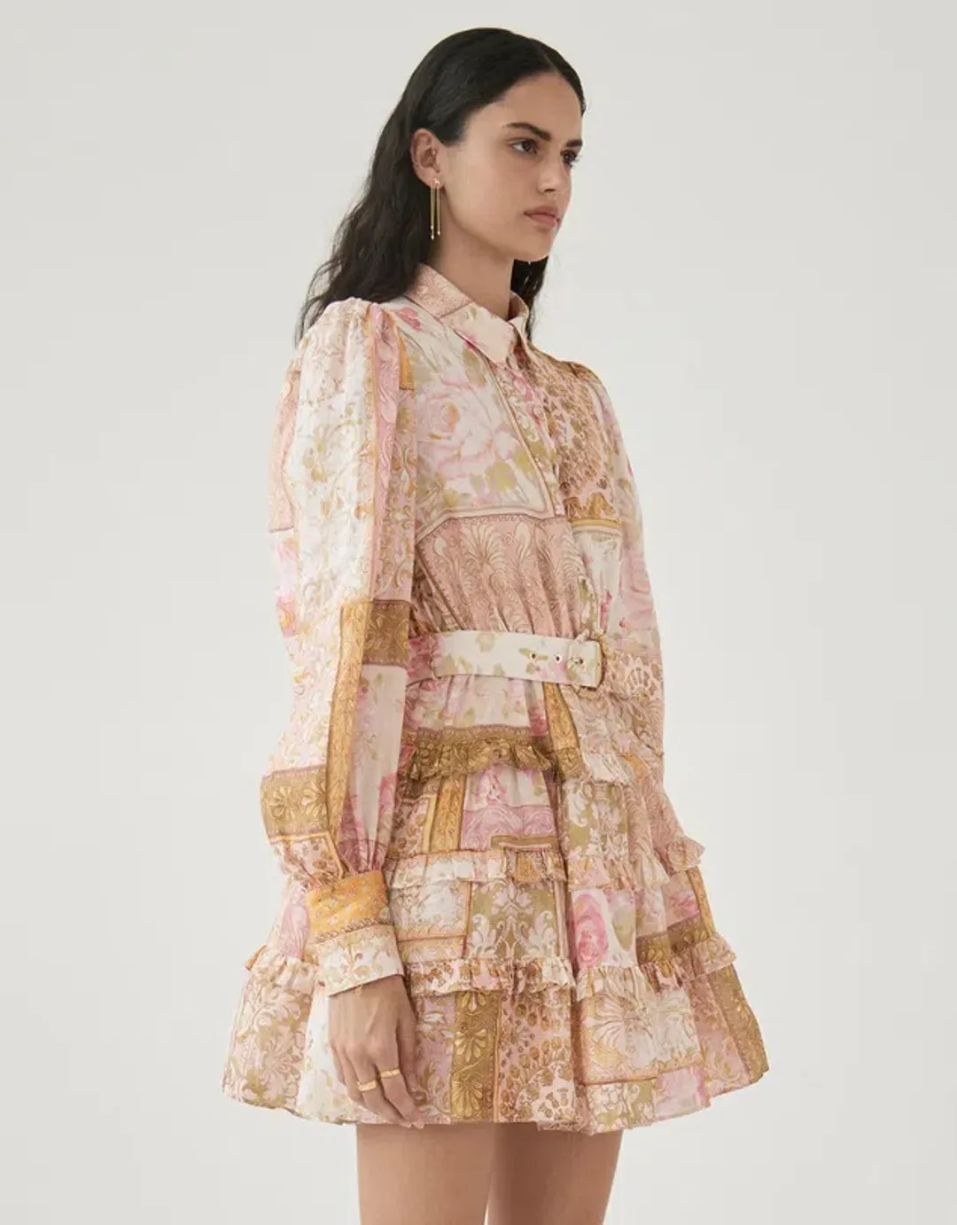 Kate Ford Larissa Layered Mini Dress Print Size S / Au 8 for rent on The Volte - main image