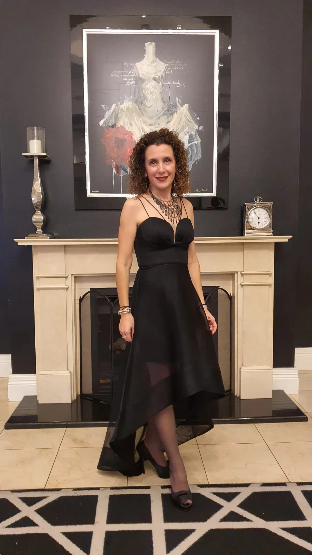 Sheike Frankie Hi Low Dress Black Size 8 - Image 1