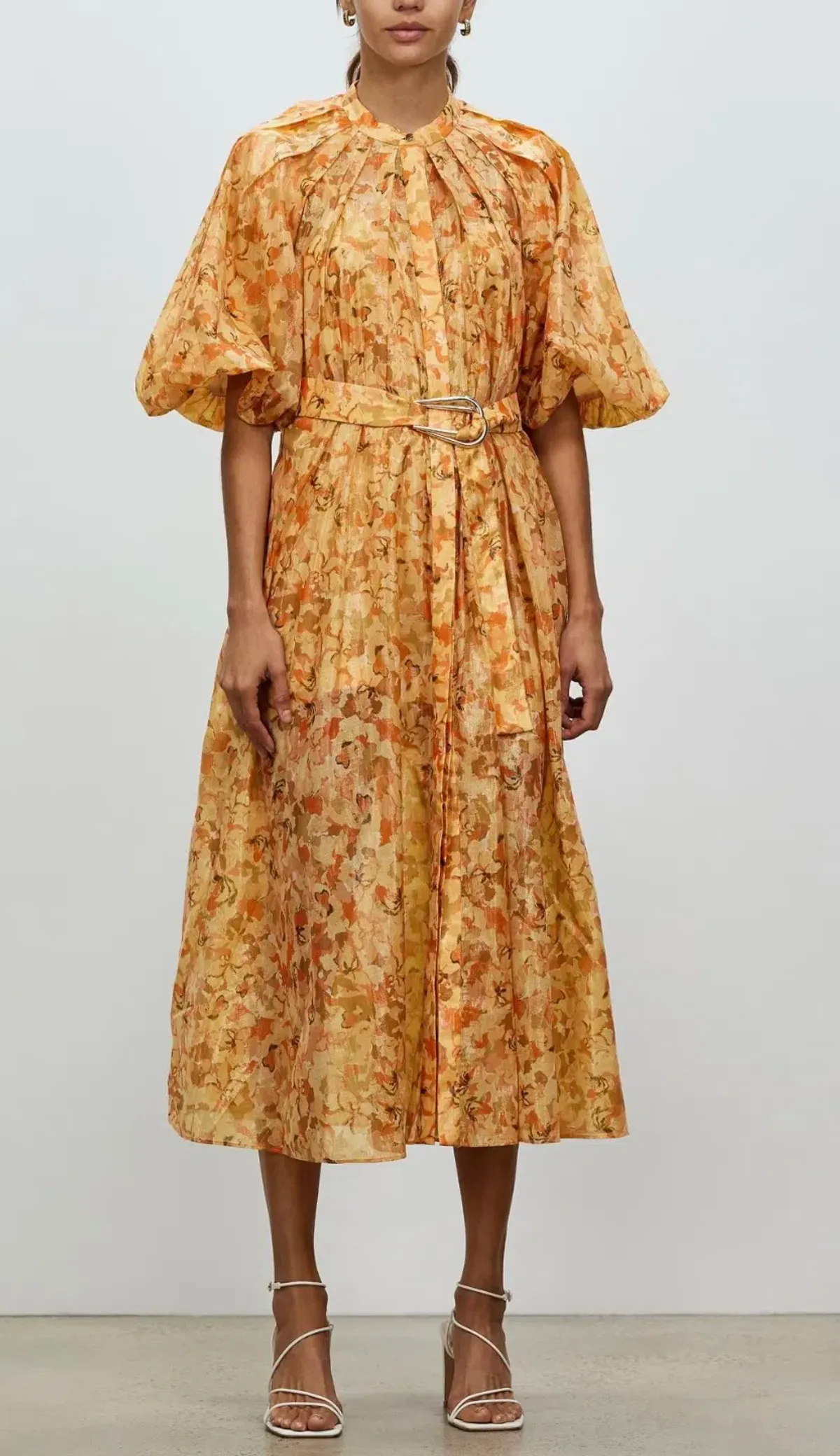 Acler Cranhurst Midi Dress Peach Parfait Size 16 - Image 1