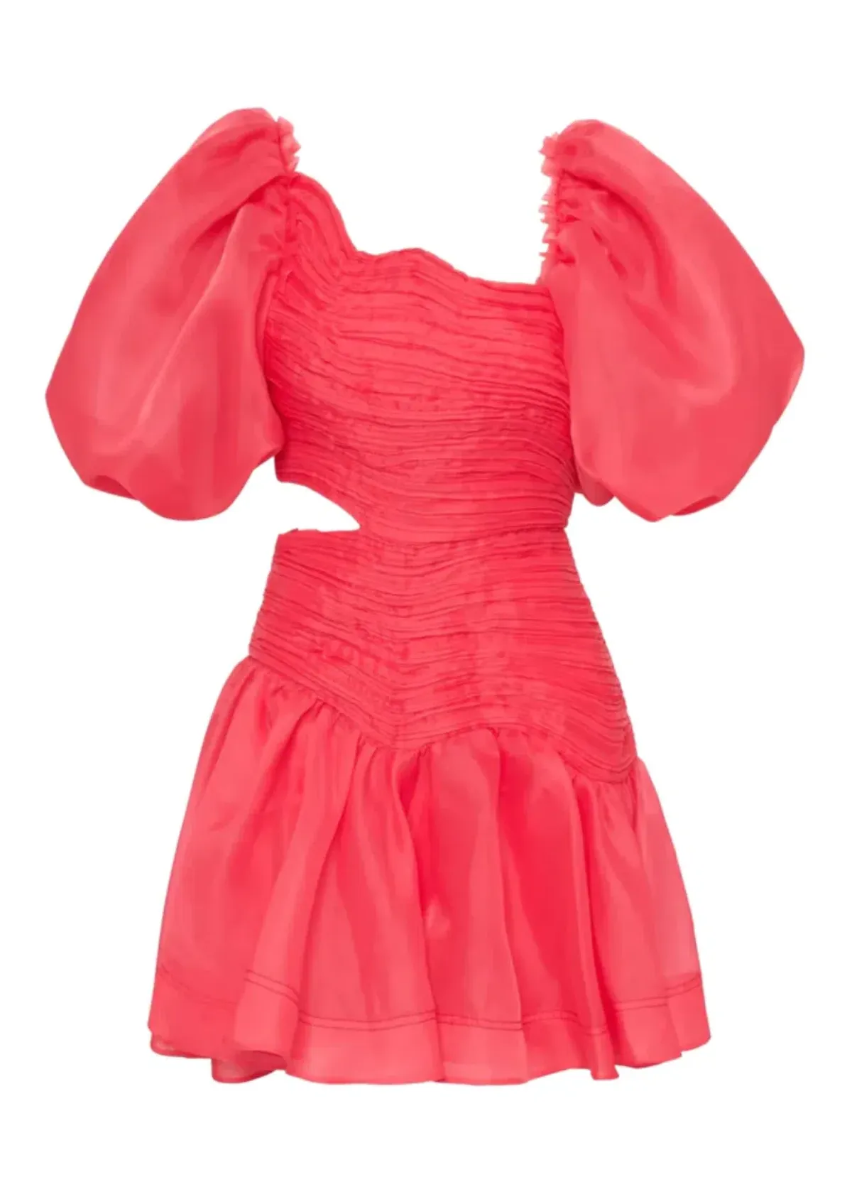 Aje Joan Puff Sleeve Mini Dress Pink Size 8 / S - Image 4