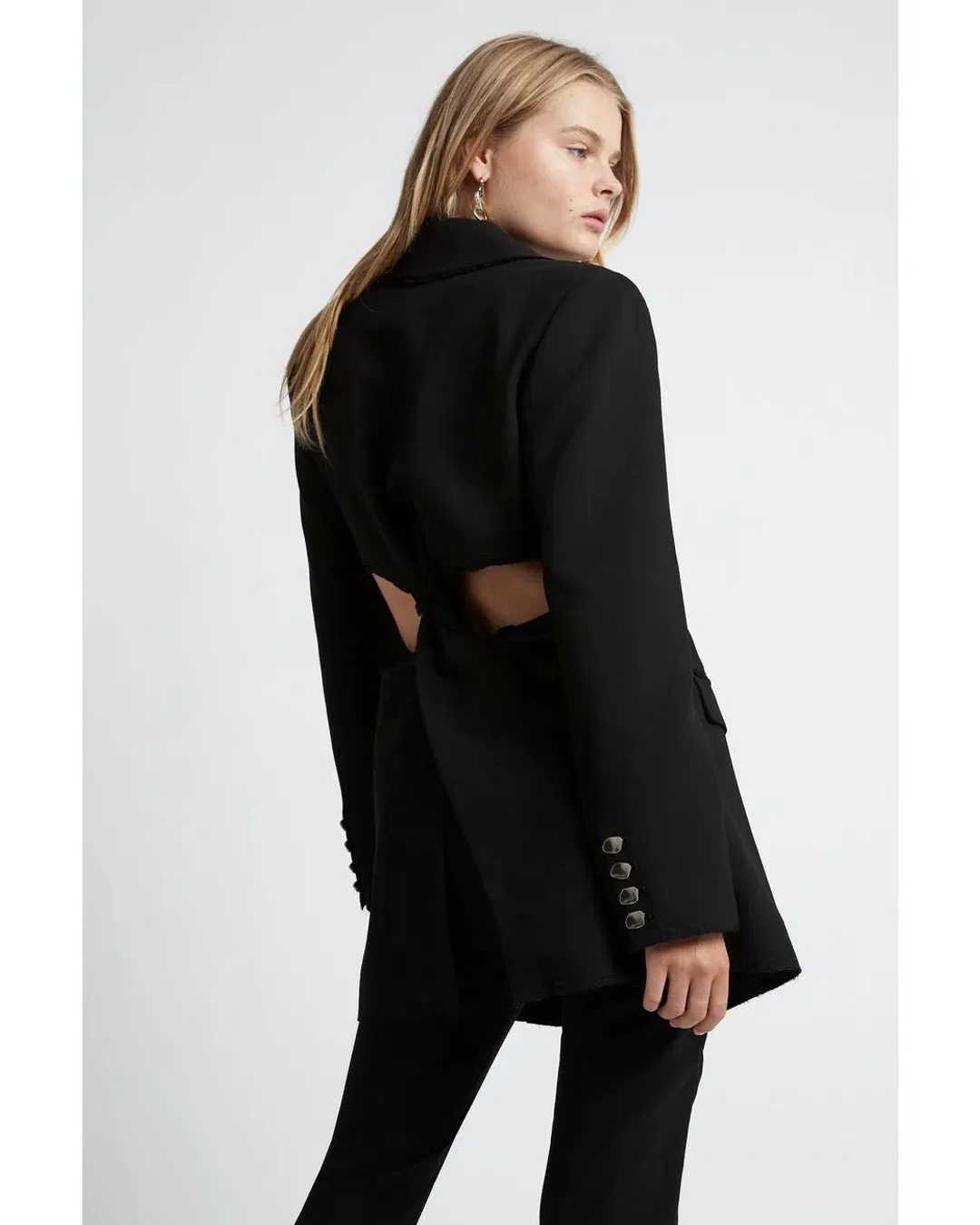 Aje Universal Cutout Blazer Black for rent on The Volte - main image