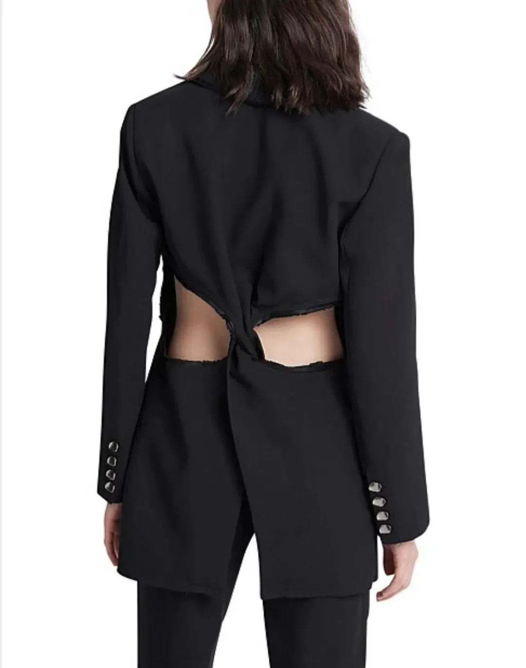 Aje Universal Cutout Blazer Black for rent on The Volte - main image
