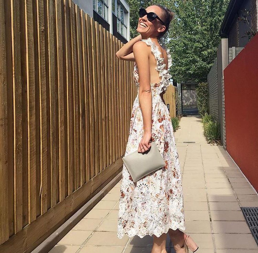 Zimmermann Alchemy Flutter Back Dress Print Size 6 for rent on The Volte - main image