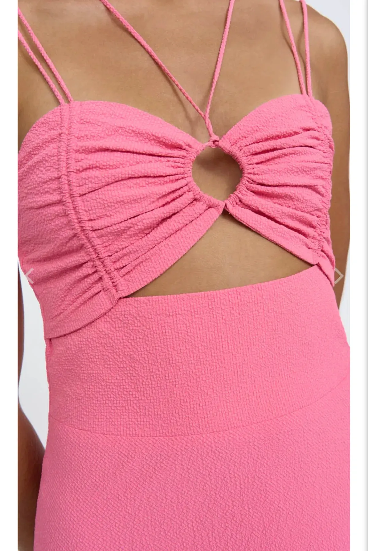 By Johnny Isola Bella Strap Midi Dress Pink Size AU 10 - Image 3