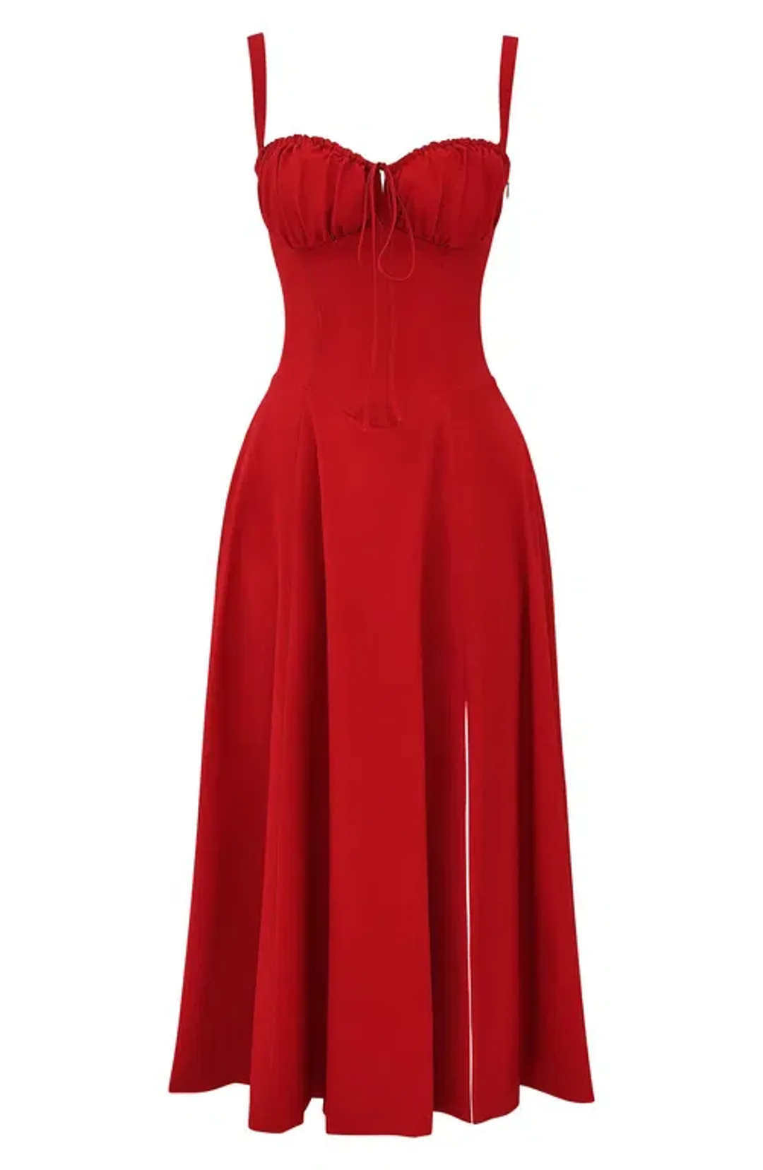 House of CB "Carmen" Bustier Sundress Red Rose Size AU 10 for rent on The Volte - main image