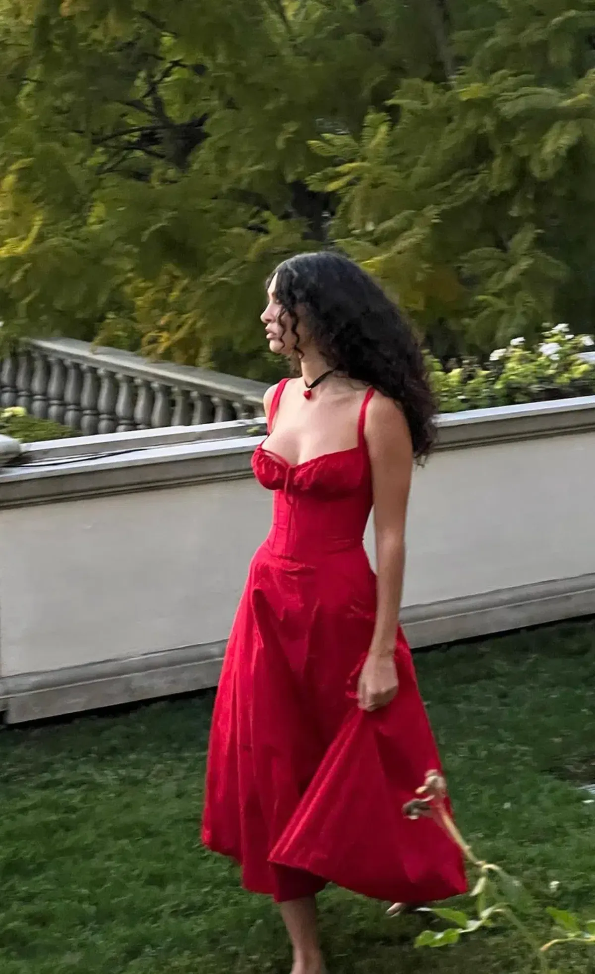 House of CB "Carmen" Bustier Sundress Red Rose Size AU 10 - Image 4