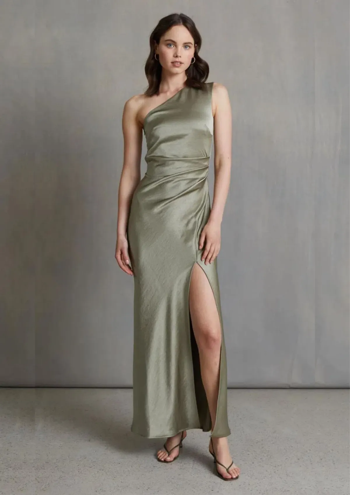 Bec & Bridge The Dreamer Asym Dress Sage Size 10 - Image 1