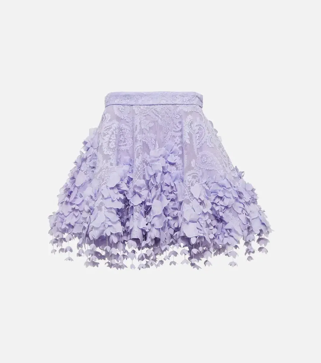 Zimmermann High Tide Flip Mini Skirt & Lace Shirt Set Periwinkle Size 0/ AU 6 to 8 for rent on The Volte - main image