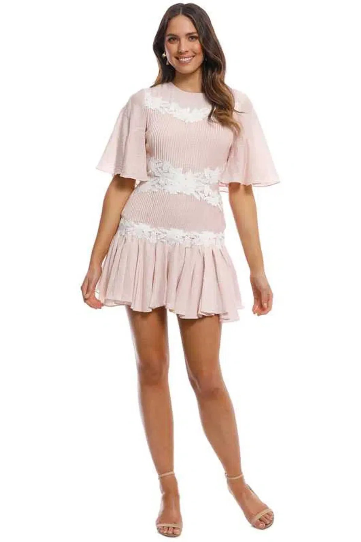 Keepsake The Label All Mine  Mini Dress Pink Applique Size 6  - Image 1