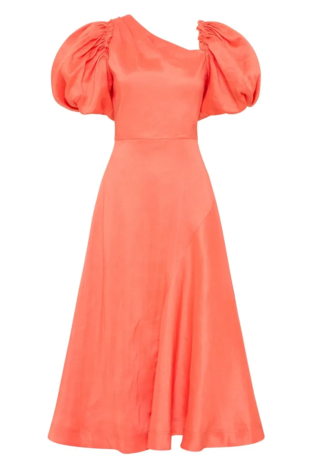 Aje Maia Midi Dress Coral Size 6 / XS for rent on The Volte - main image